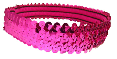 Sequin Flapper Headband - Hot Pink