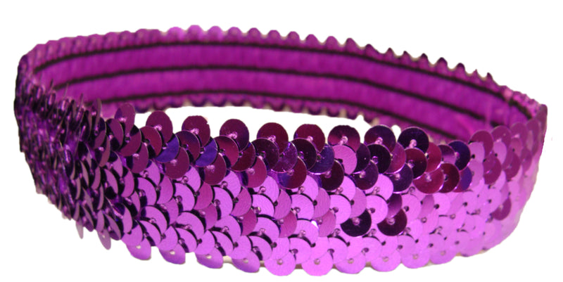 Sequin Flapper Headband - Purple
