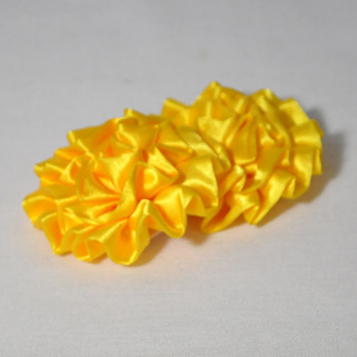 Yellow Assorted 3in Silk Ribbon Flowers